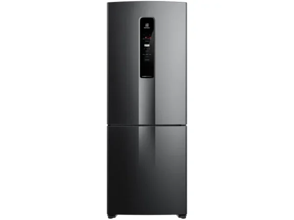 Geladeira/Refrigerador Electrolux Frost Free - Inverse Black Inox Look 490L IB7B