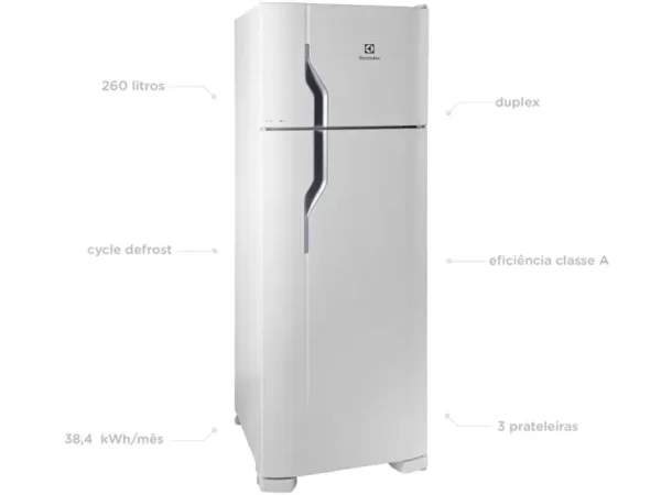 Geladeira/Refrigerador Electrolux Cycle Defrost Duplex Branco 260L DC35A - Image 4